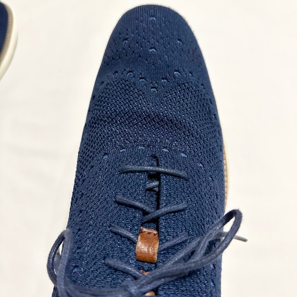 Cole Haan Original Grand OS Navy Blue/Ivory Stitchlite Wingtip Oxfords - 13M - Picture 11 of 17
